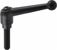 KIPP - 1/2-13, 0.98" Hub Diam, Zinc Die Cast (Steel Components) Threaded Stud Adjustable Clamping Lever - 1.97" Stud Length, 4-1/4" OAL, 2.64" High - Benchmark Tooling