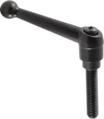 KIPP - 1/2-13, 0.98" Hub Diam, Zinc Die Cast (Steel Components) Threaded Stud Adjustable Clamping Lever - 2.36" Stud Length, 4-1/4" OAL, 2.64" High - Benchmark Tooling