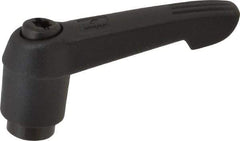 KIPP - #10-24, 0.51" Hub Diam, Glass Fiber (Steel Components) Tapped Adjustable Clamping Lever - 1.85" OAL, 1.18" High, 0.35" Hole Depth - Benchmark Tooling