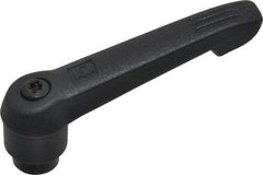 KIPP - 1/4-20, 0.71" Hub Diam, Glass Fiber (Steel Components) Tapped Adjustable Clamping Lever - 2.95" OAL, 1.63" High, 0.47" Hole Depth - Benchmark Tooling
