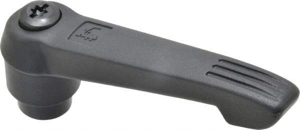 KIPP - 1/2-13, 1" Hub Diam, Glass Fiber (Steel Components) Tapped Adjustable Clamping Lever - 4.29" OAL, 2.4" High, 0.67" Hole Depth - Benchmark Tooling