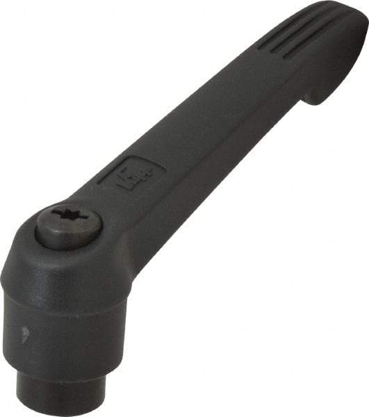 KIPP - M10 x 1.5, 25.5mm Hub Diam, Glass Fiber (Steel Components) Tapped Adjustable Clamping Lever - 109mm OAL, 61mm High, 17mm Hole Depth - Benchmark Tooling