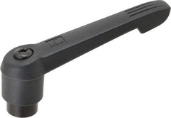 KIPP - M16 x 2.0, 30mm Hub Diam, Glass Fiber (Steel Components) Tapped Adjustable Clamping Lever - 126mm OAL, 72mm High, 23mm Hole Depth - Benchmark Tooling