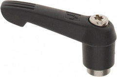 KIPP - M6 x 1.0, 13mm Hub Diam, Glass Fiber (Stainless Steel Components) Tapped Adjustable Clamping Lever - 47mm OAL, 30mm High, 9mm Hole Depth - Benchmark Tooling