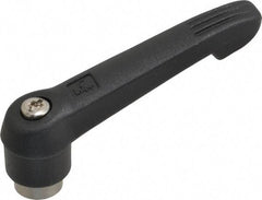 KIPP - 5/16-18, 0.71" Hub Diam, Glass Fiber (Stainless Steel Components) Tapped Adjustable Clamping Lever - 2.95" OAL, 1.63" High, 0.47" Hole Depth - Benchmark Tooling