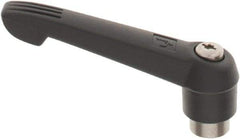 KIPP - 1/2-13, 1" Hub Diam, Glass Fiber (Stainless Steel Components) Tapped Adjustable Clamping Lever - 4.29" OAL, 2.4" High, 0.67" Hole Depth - Benchmark Tooling