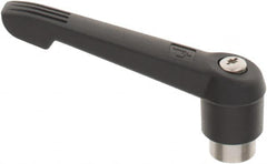 KIPP - 1/2-13, 1.18" Hub Diam, Glass Fiber (Stainless Steel Components) Tapped Adjustable Clamping Lever - 4.96" OAL, 2.83" High, 0.91" Hole Depth - Benchmark Tooling