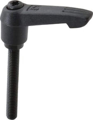 KIPP - M6 x 1.0, 13mm Hub Diam, Glass Fiber (Steel Components) Metric Threaded Stud Adjustable Clamping Lever - 45mm Stud Length, 47mm OAL, 30mm High - Benchmark Tooling