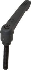 KIPP - 5/16-18, 0.71" Hub Diam, Glass Fiber (Steel Components) Threaded Stud Adjustable Clamping Lever - 1.77" Stud Length, 2.95" OAL, 1.63" High - Benchmark Tooling
