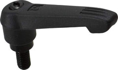 KIPP - M8 x 1.25, 18mm Hub Diam, Glass Fiber (Steel Components) Metric Threaded Stud Adjustable Clamping Lever - 15mm Stud Length, 75mm OAL, 41.5mm High - Benchmark Tooling
