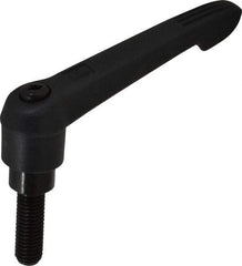 KIPP - M10 x 1.5, 21.5mm Hub Diam, Glass Fiber (Steel Components) Metric Threaded Stud Adjustable Clamping Lever - 30mm Stud Length, 91.5mm OAL, 53.5mm High - Benchmark Tooling