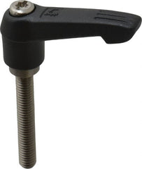 KIPP - M6 x 1.0, 13mm Hub Diam, Glass Fiber (Stainless Steel Components) Metric Threaded Stud Adjustable Clamping Lever - 40mm Stud Length, 47mm OAL, 30mm High - Benchmark Tooling