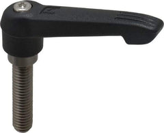 KIPP - 3/8-16, 0.71" Hub Diam, Glass Fiber (Stainless Steel Components) Threaded Stud Adjustable Clamping Lever - 1.57" Stud Length, 2.95" OAL, 1.63" High - Benchmark Tooling