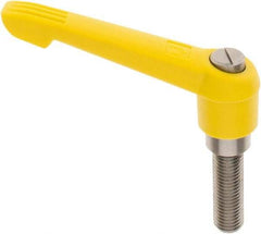 KIPP - M16 x 2.0, 30mm Hub Diam, Glass Fiber (Stainless Steel Components) Metric Threaded Stud Adjustable Clamping Lever - 50mm Stud Length, 126mm OAL, 72mm High - Benchmark Tooling