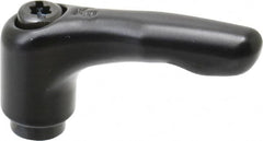 KIPP - 1/4-20, 0.51" Hub Diam, Zinc Die Cast (Steel Components) Tapped Adjustable Clamping Lever - 1.85" OAL, 1.22" High, 0.35" Hole Depth - Benchmark Tooling