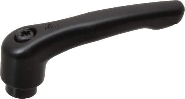 KIPP - 1/4-20, 0.73" Hub Diam, Zinc Die Cast (Steel Components) Tapped Adjustable Clamping Lever - 2.93" OAL, 1.67" High, 0.47" Hole Depth - Benchmark Tooling