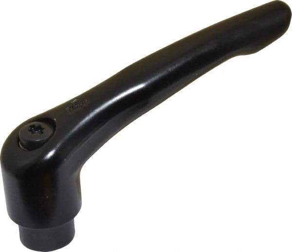 KIPP - 3/8-16, 0.83" Hub Diam, Zinc Die Cast (Steel Components) Tapped Adjustable Clamping Lever - 3.58" OAL, 2.15" High, 0.55" Hole Depth - Benchmark Tooling