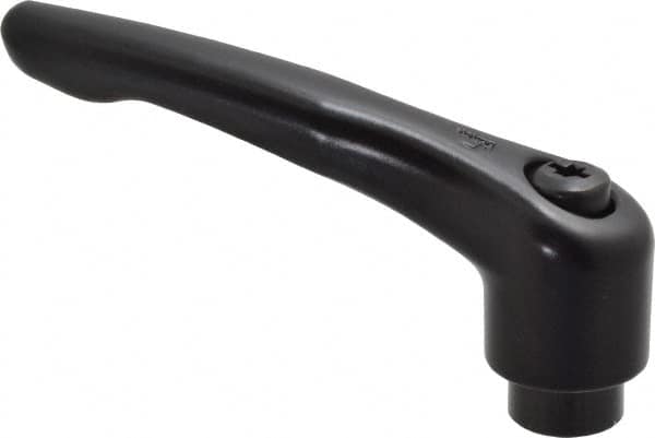 KIPP - 1/2-13, 1.06" Hub Diam, Zinc Die Cast (Steel Components) Tapped Adjustable Clamping Lever - 4.29" OAL, 2.48" High, 0.67" Hole Depth - Benchmark Tooling