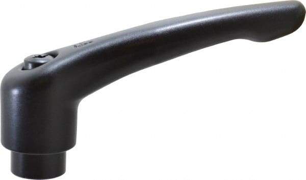 KIPP - M12 x 1.75, 31mm Hub Diam, Zinc Die Cast (Steel Components) Tapped Adjustable Clamping Lever - 126mm OAL, 73mm High, 23mm Hole Depth - Benchmark Tooling