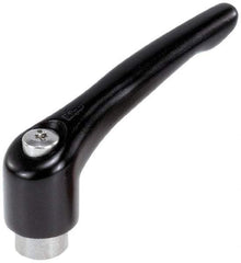 KIPP - 5/8-11, 1.22" Hub Diam, Zinc Die Cast (Stainless Steel Components) Tapped Adjustable Clamping Lever - 4.96" OAL, 2.87" High, 0.91" Hole Depth - Benchmark Tooling