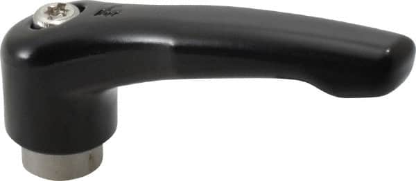 KIPP - 1/4-20, 0.73" Hub Diam, Zinc Die Cast (Stainless Steel Components) Tapped Adjustable Clamping Lever - 2.93" OAL, 1.67" High, 0.47" Hole Depth - Benchmark Tooling