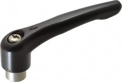 KIPP - M12 x 1.75, 27mm Hub Diam, Zinc Die Cast (Stainless Steel Components) Tapped Adjustable Clamping Lever - 109mm OAL, 63mm High, 17mm Hole Depth - Benchmark Tooling