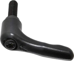 KIPP - 1/4-20, 0.55" Hub Diam, Zinc Die Cast (Steel Components) Threaded Stud Adjustable Clamping Lever - 0.79" Stud Length, 1.85" OAL, 1.22" High - Benchmark Tooling