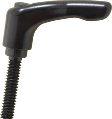 KIPP - 1/4-20, 0.55" Hub Diam, Zinc Die Cast (Steel Components) Threaded Stud Adjustable Clamping Lever - 1.18" Stud Length, 1.85" OAL, 1.22" High - Benchmark Tooling