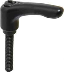 KIPP - 1/4-20, 0.55" Hub Diam, Zinc Die Cast (Steel Components) Threaded Stud Adjustable Clamping Lever - 1.38" Stud Length, 1.85" OAL, 1.22" High - Benchmark Tooling