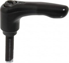 KIPP - M6 x 1.0, 13mm Hub Diam, Zinc Die Cast (Steel Components) Metric Threaded Stud Adjustable Clamping Lever - 30mm Stud Length, 47mm OAL, 31mm High - Benchmark Tooling