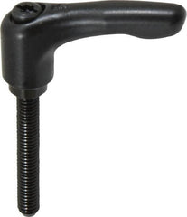 KIPP - M6 x 1.0, 13mm Hub Diam, Zinc Die Cast (Steel Components) Metric Threaded Stud Adjustable Clamping Lever - 40mm Stud Length, 47mm OAL, 31mm High - Benchmark Tooling