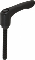 KIPP - M6 x 1.0, 13mm Hub Diam, Zinc Die Cast (Steel Components) Metric Threaded Stud Adjustable Clamping Lever - 45mm Stud Length, 47mm OAL, 31mm High - Benchmark Tooling