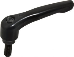 KIPP - 5/16-18, 0.73" Hub Diam, Zinc Die Cast (Steel Components) Threaded Stud Adjustable Clamping Lever - 0.79" Stud Length, 2.93" OAL, 1.67" High - Benchmark Tooling