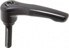 KIPP - 5/16-18, 0.73" Hub Diam, Zinc Die Cast (Steel Components) Threaded Stud Adjustable Clamping Lever - 1.57" Stud Length, 2.93" OAL, 1.67" High - Benchmark Tooling