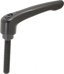 KIPP - 5/16-18, 0.73" Hub Diam, Zinc Die Cast (Steel Components) Threaded Stud Adjustable Clamping Lever - 1.77" Stud Length, 2.93" OAL, 1.67" High - Benchmark Tooling