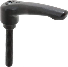 KIPP - 5/16-18, 0.73" Hub Diam, Zinc Die Cast (Steel Components) Threaded Stud Adjustable Clamping Lever - 1.97" Stud Length, 2.93" OAL, 1.67" High - Benchmark Tooling