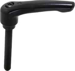 KIPP - 5/16-18, 0.73" Hub Diam, Zinc Die Cast (Steel Components) Threaded Stud Adjustable Clamping Lever - 2.36" Stud Length, 2.93" OAL, 1.67" High - Benchmark Tooling
