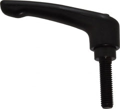 KIPP - M8 x 1.25, 18.5mm Hub Diam, Zinc Die Cast (Steel Components) Metric Threaded Stud Adjustable Clamping Lever - 30mm Stud Length, 74.5mm OAL, 42.5mm High - Benchmark Tooling