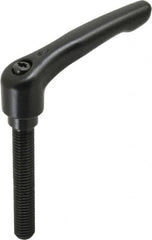 KIPP - M10 x 1.5, 18.5mm Hub Diam, Zinc Die Cast (Steel Components) Metric Threaded Stud Adjustable Clamping Lever - 60mm Stud Length, 74.5mm OAL, 42.5mm High - Benchmark Tooling