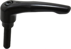 KIPP - M10 x 1.5, 21mm Hub Diam, Zinc Die Cast (Steel Components) Metric Threaded Stud Adjustable Clamping Lever - 40mm Stud Length, 91mm OAL, 54.5mm High - Benchmark Tooling