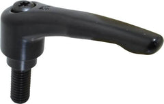 KIPP - 1/2-13, 1.06" Hub Diam, Zinc Die Cast (Steel Components) Threaded Stud Adjustable Clamping Lever - 1.18" Stud Length, 4.29" OAL, 2.48" High - Benchmark Tooling