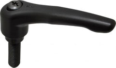 KIPP - 1/2-13, 1.06" Hub Diam, Zinc Die Cast (Steel Components) Threaded Stud Adjustable Clamping Lever - 1.57" Stud Length, 4.29" OAL, 2.48" High - Benchmark Tooling