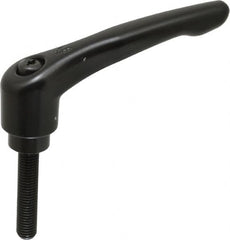 KIPP - M12 x 1.75, 31mm Hub Diam, Zinc Die Cast (Steel Components) Metric Threaded Stud Adjustable Clamping Lever - 60mm Stud Length, 126mm OAL, 73mm High - Benchmark Tooling