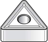Kennametal - TNMG33133 33 Grade KT315 Cermet Turning Insert - TiN/TiCN/TiN Finish, 60° Triangle, 3/8" Inscr Circle, 3/16" Thick, 1/64" Corner Radius - Benchmark Tooling