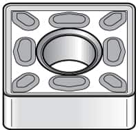 Kennametal - SNMG433 P Grade KC850 Carbide Turning Insert - TiC/TiCN/TiN Finish, 90° Square, 1/2" Inscr Circle, 3/16" Thick, 3/64" Corner Radius - Benchmark Tooling