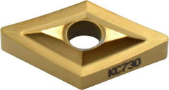 Kennametal - DNMP432 Grade KC730 Carbide Turning Insert - TiN Finish, 55° Diamond, 1/2" Inscr Circle, 3/16" Thick, 1/32" Corner Radius - Benchmark Tooling