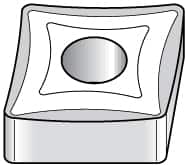 Kennametal - CNMS542 Grade KC5410 Carbide Turning Insert - TiB2 Finish, 80° Diamond, 5/8" Inscr Circle, 1/4" Thick, 1/32" Corner Radius - Benchmark Tooling