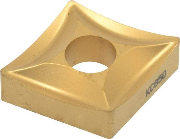 Kennametal - CNMS642 Grade KC850 Carbide Turning Insert - TiC/TiCN/TiN Finish, 80° Diamond, 3/4" Inscr Circle, 1/4" Thick, 1/32" Corner Radius - Benchmark Tooling