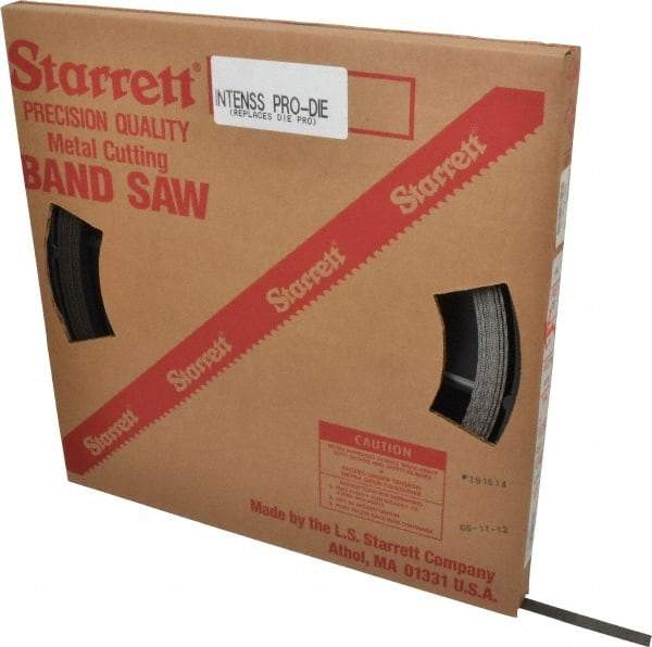 Starrett - 1/2" x 100' x 0.025" Bi-Metal Band Saw Blade Coil Stock - 18 TPI, Toothed Edge, Straight Form, Wavy Set, No Rake Angle, Constant Pitch, Contour Cutting - Benchmark Tooling