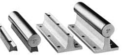 Thomson Industries - 1/4" Bolt, For 1" Diam Shaft, 48" Long, Aluminum Round Drilled Shaft Support Rail - 2-1/8" Base Width, 1/4" Base Thickness, 0.281" Mounting Hole Diam, 1-1/2" Btw Mount Hole Centers - Benchmark Tooling